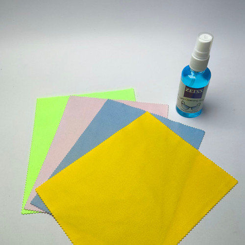 پک یک عدد دستمال ماکروفیبر و یک عدد اسپری مخصوص عینک طبی و آفتابی