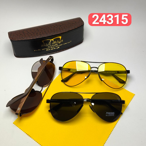 عینک آفتابی مردانه میباخ Maybach مدل 2431501 پلاریزه آلمینیوم + پک هدیه لوازم جانبی کپی