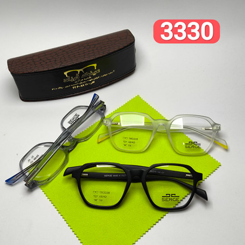 عینک طبی سرجی Serge مدل 3330 کائوچو tr90 دسته سیم