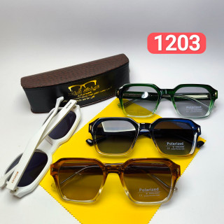 عینک آفتابی مردانه پلاریزه موسکات Moscot مدل 1203 مستر دسته سیم کائوچو اسیتیت پلاریزه به همراه پک لوازم جانبی